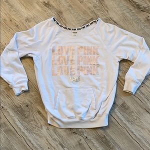 VS PINK Off-Shoulder Sweatshirt